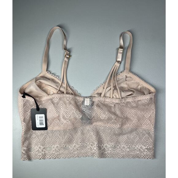 Ashley Graham Lace Bralette Size 1X Convertible Strap Sparking Champagne - Picture 2 of 7